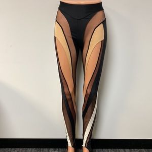 Mugler Sheer Swirl Leggings